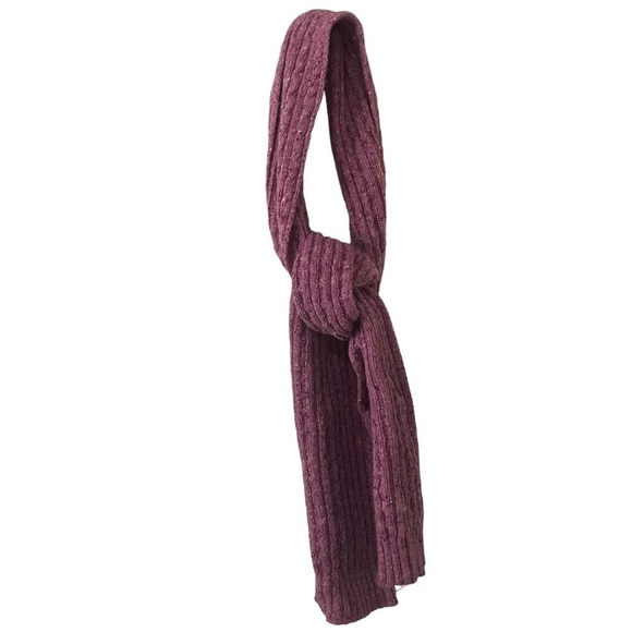 Books brothers merino wool and alpaca blend mauve ribbed scarf - Picture 1 of 9